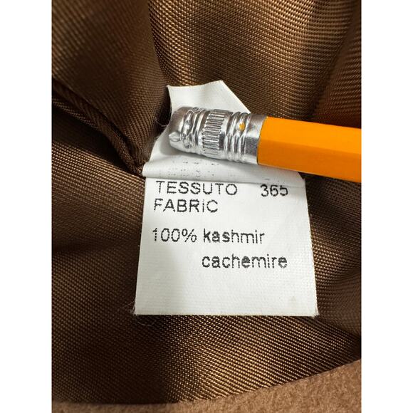 Giuliana Teso Pure Cashmere Coat with Fur Cuffs Italian 40/US Small 4-6 - Picture 9 of 9